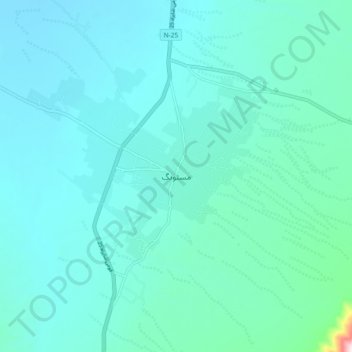 Mapa topográfico Mastung, altitud, relieve