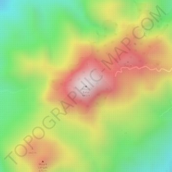 Mapa topográfico Mount Balut, altitud, relieve