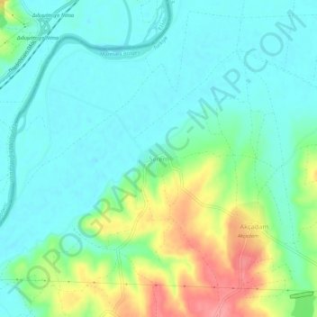 Mapa topográfico Serem, altitud, relieve