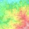 Mapa topográfico Les Clapiers, altitud, relieve