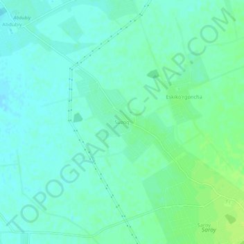 Mapa topográfico Suzak, altitud, relieve