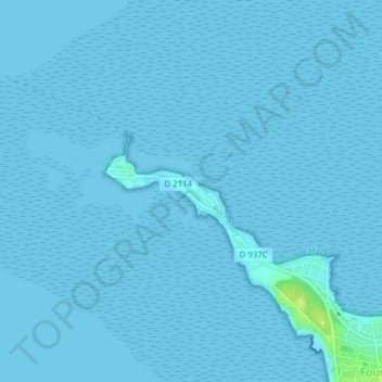 Mapa topográfico Pointe de la Fumée, altitud, relieve