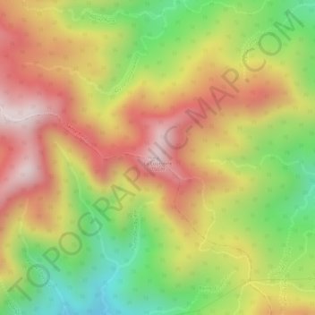 Mapa topográfico La Couronne, altitud, relieve