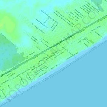 Mapa topográfico Pinheiro, altitud, relieve