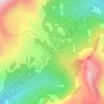 Mapa topográfico Silent Pass, altitud, relieve