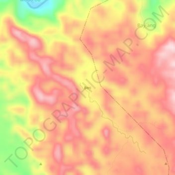 Mapa topográfico Beri, altitud, relieve
