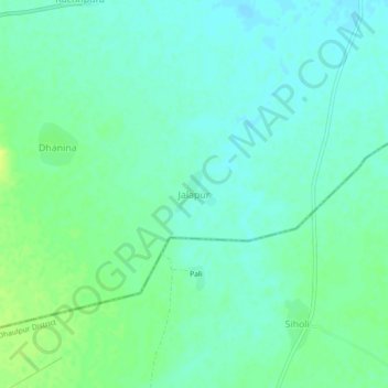 Mapa topográfico Jalapur, altitud, relieve