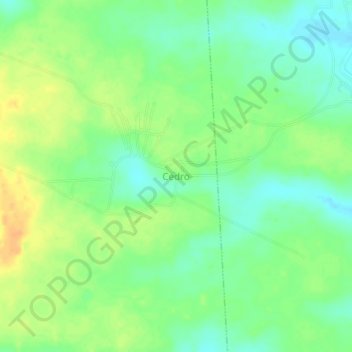 Mapa topográfico Cedro, altitud, relieve