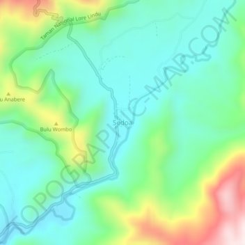 Mapa topográfico Sedoa, altitud, relieve