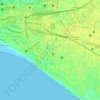 Mapa topográfico Mundakkal, altitud, relieve