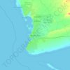 Mapa topográfico Punto Fijo, altitud, relieve