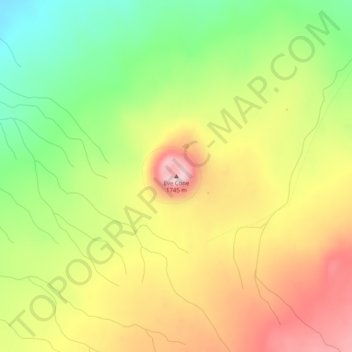 Mapa topográfico Eve Cone, altitud, relieve