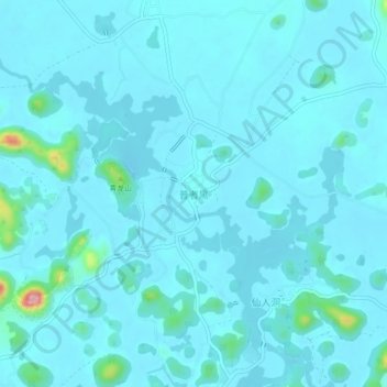 Mapa topográfico Puzhehei, altitud, relieve