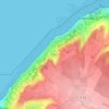 Mapa topográfico Grand Bec, altitud, relieve