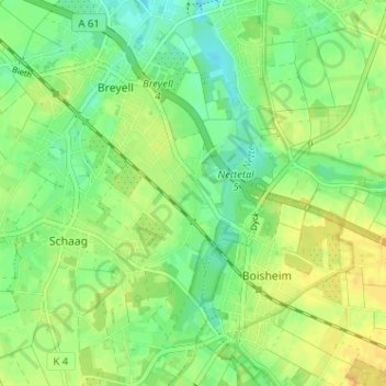 Mapa topográfico Lötsch, altitud, relieve