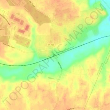 Mapa topográfico Elko, altitud, relieve