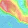 Mapa topográfico Bosanka, altitud, relieve