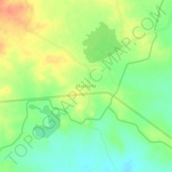 Mapa topográfico Macharla, altitud, relieve