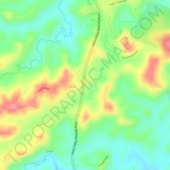 Mapa topográfico Gillies, altitud, relieve