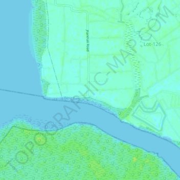 Mapa topográfico Jharkhali, altitud, relieve