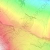 Mapa topográfico Fontaínhas, altitud, relieve