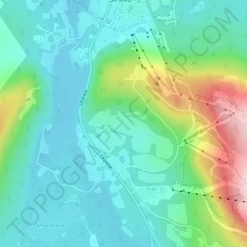 Mapa topográfico Koutamaa, altitud, relieve