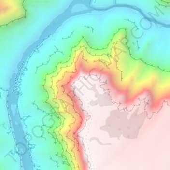 Mapa topográfico Cape Solitude, altitud, relieve