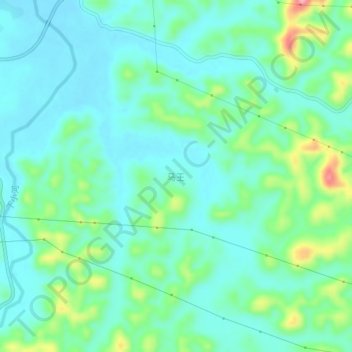 Mapa topográfico Mawang, altitud, relieve