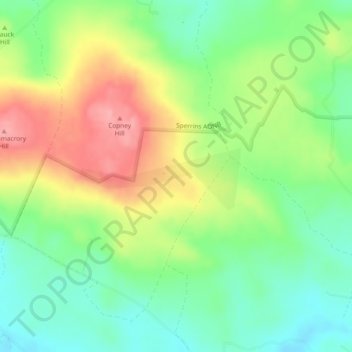 Mapa topográfico Carricknagapple, altitud, relieve