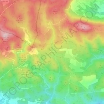 Mapa topográfico Riforan, altitud, relieve