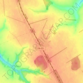 Mapa topográfico Zabiliany, altitud, relieve