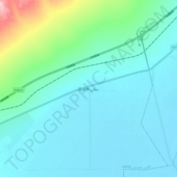 Mapa topográfico 启浪乡 چىلان, altitud, relieve
