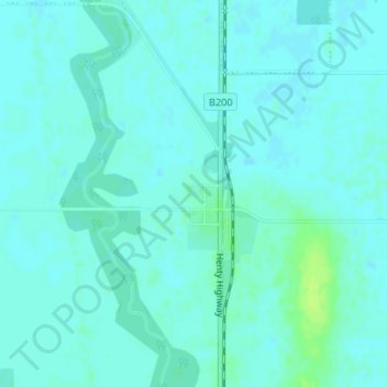 Mapa topográfico Rosebery, altitud, relieve