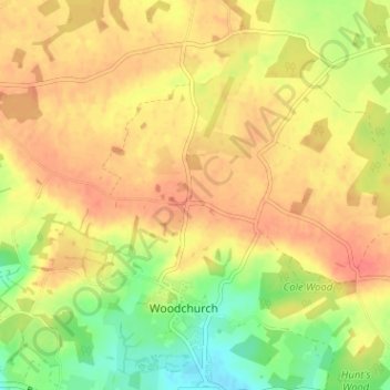 Mapa topográfico Shirkoak, altitud, relieve
