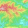 Mapa topográfico Les Crozes, altitud, relieve