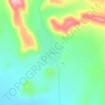 Mapa topográfico Cieneguilla, altitud, relieve