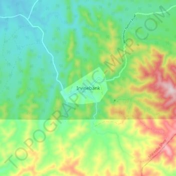 Mapa topográfico Irvinebank, altitud, relieve
