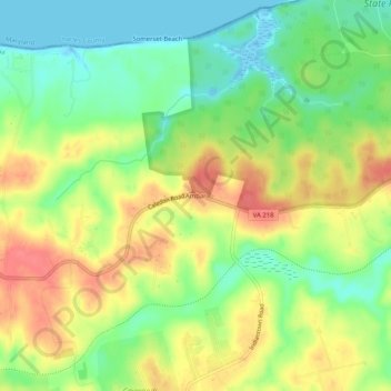 Mapa topográfico Ambar, altitud, relieve