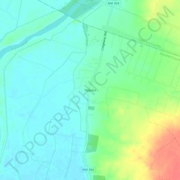 Mapa topográfico Veguita, altitud, relieve