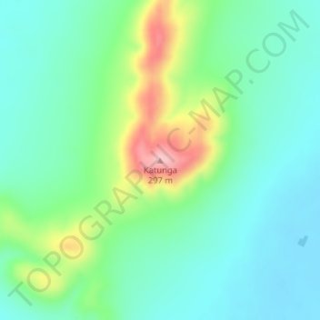 Mapa topográfico Katunga, altitud, relieve