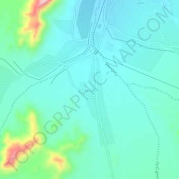 Mapa topográfico الزبيرة, altitud, relieve