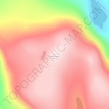 Mapa topográfico Høgtangan, altitud, relieve