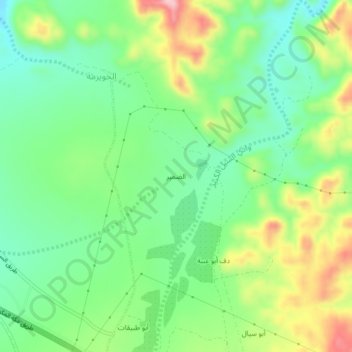 Mapa topográfico Adhmer, altitud, relieve