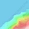 Mapa topográfico Cap Ivi, altitud, relieve