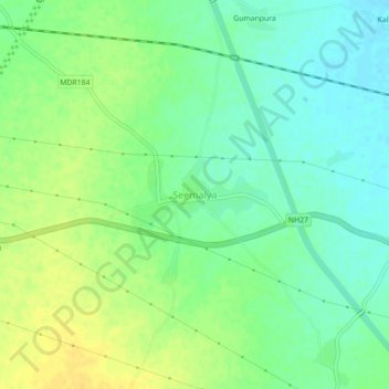 Mapa topográfico Seemalya, altitud, relieve