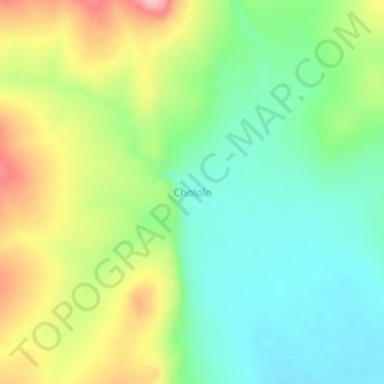 Mapa topográfico Chololo, altitud, relieve