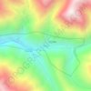 Mapa topográfico Kugti, altitud, relieve