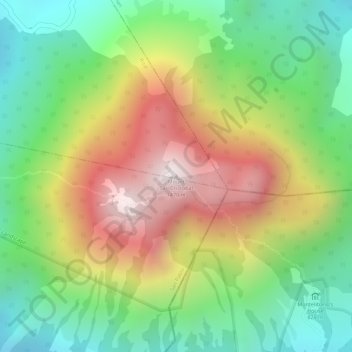 Mapa topográfico Mount San Cristobal, altitud, relieve