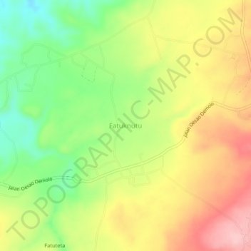 Mapa topográfico Fatuknutu, altitud, relieve