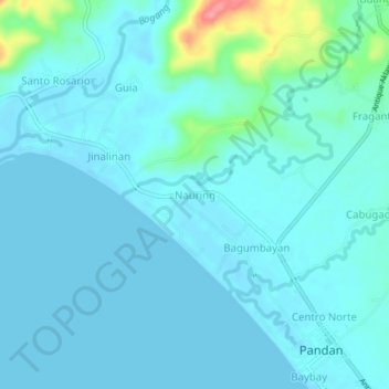 Mapa topográfico Nauring, altitud, relieve